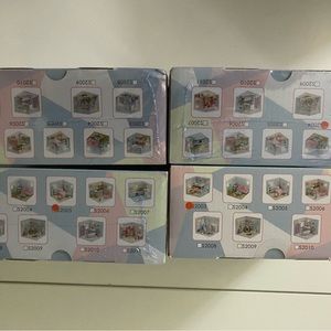 Set of 4 miniature model homes